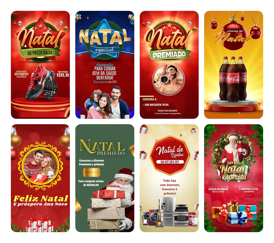 Pack Canva Natal Templates Editável 50 Artes Stories 4