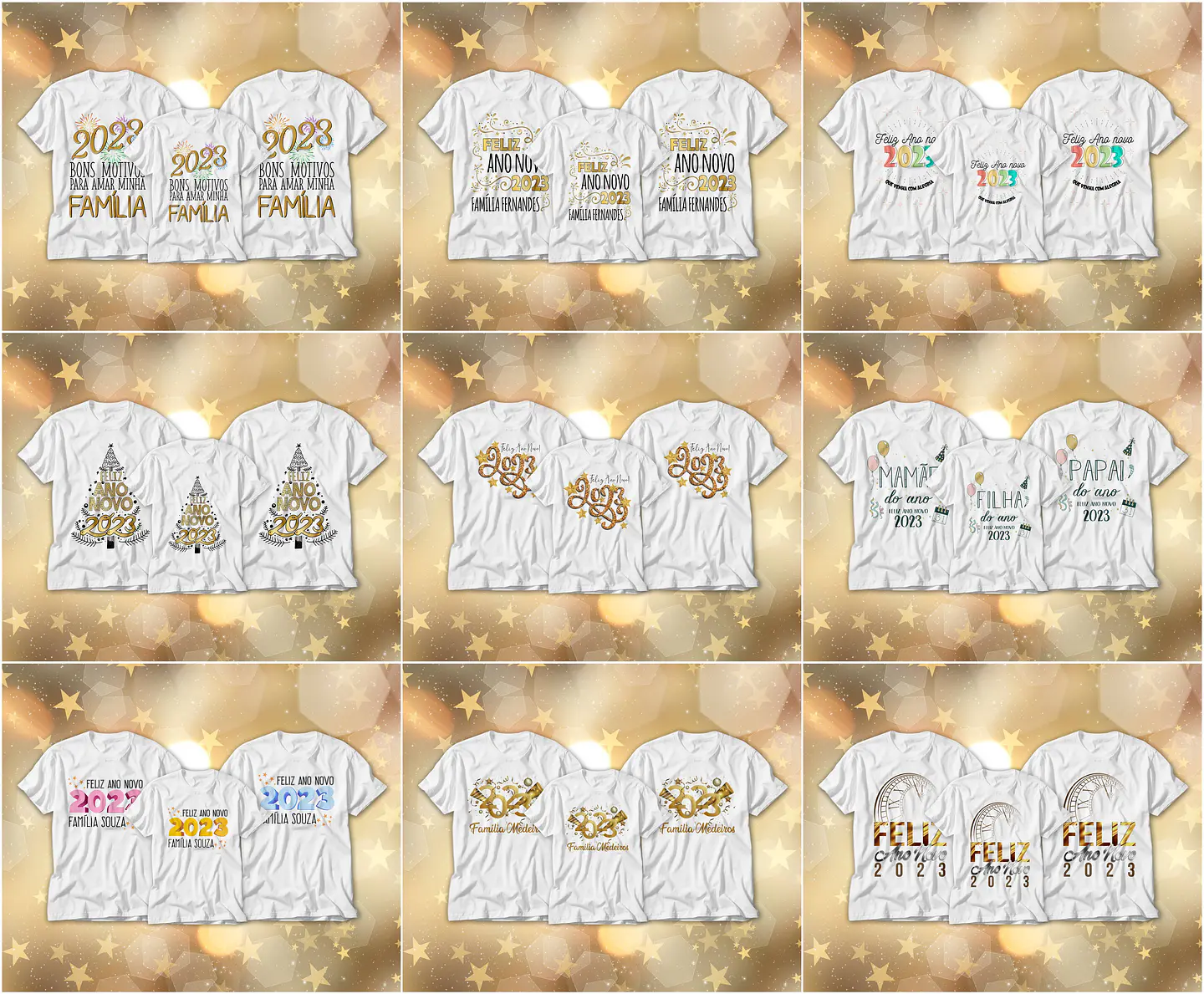 236 Artes Camisa Ano Novo 2023 Sublimação em Corel Draw + Jpg   5