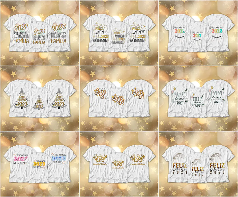 236 Artes Camisa Ano Novo 2023 Sublimação em Corel Draw + Jpg   5