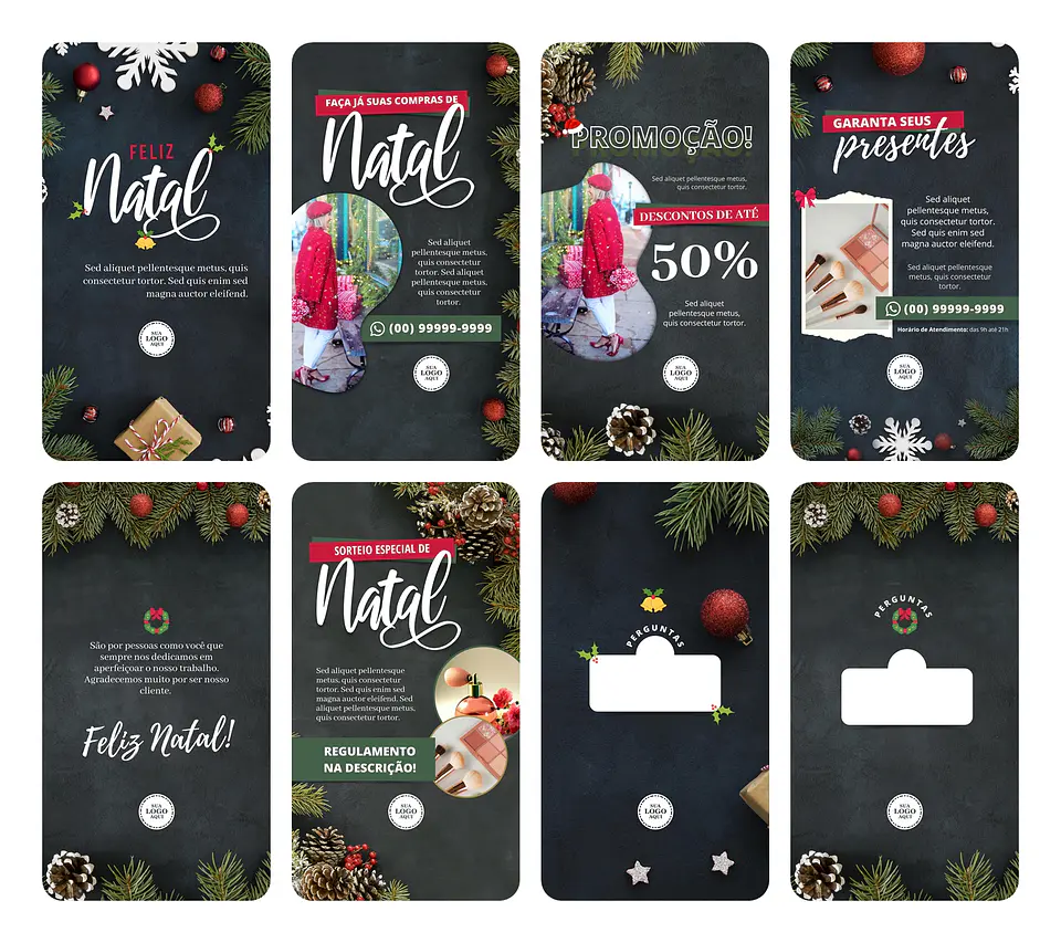 Pack Canva Natal Templates Editável 50 Artes Stories 5