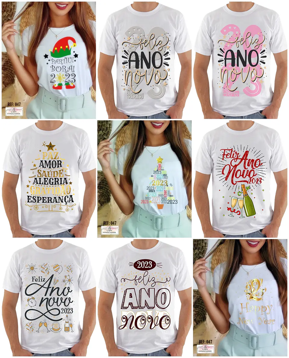 236 Artes Camisa Ano Novo 2023 Sublimação em Corel Draw + Jpg   6