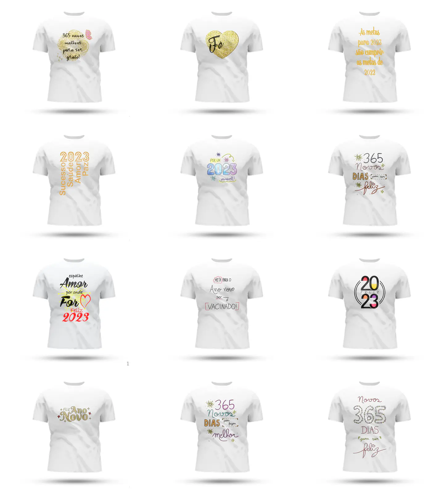 236 Artes Camisa Ano Novo 2023 Sublimação em Corel Draw + Jpg   7