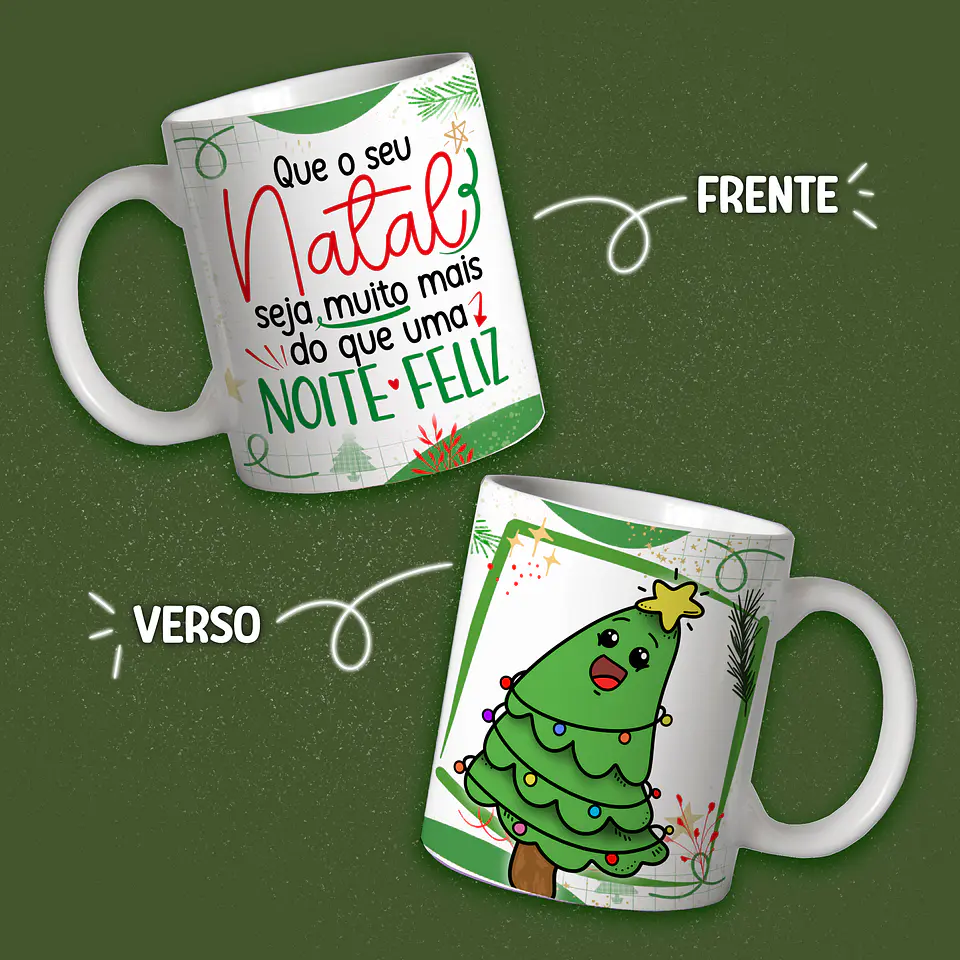 10 Artes Caneca Natal Cut  Arquivos Em Pdf Editável 9