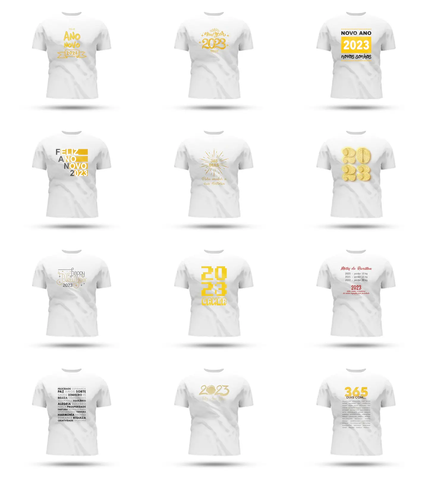 236 Artes Camisa Ano Novo 2023 Sublimação em Corel Draw + Jpg   8