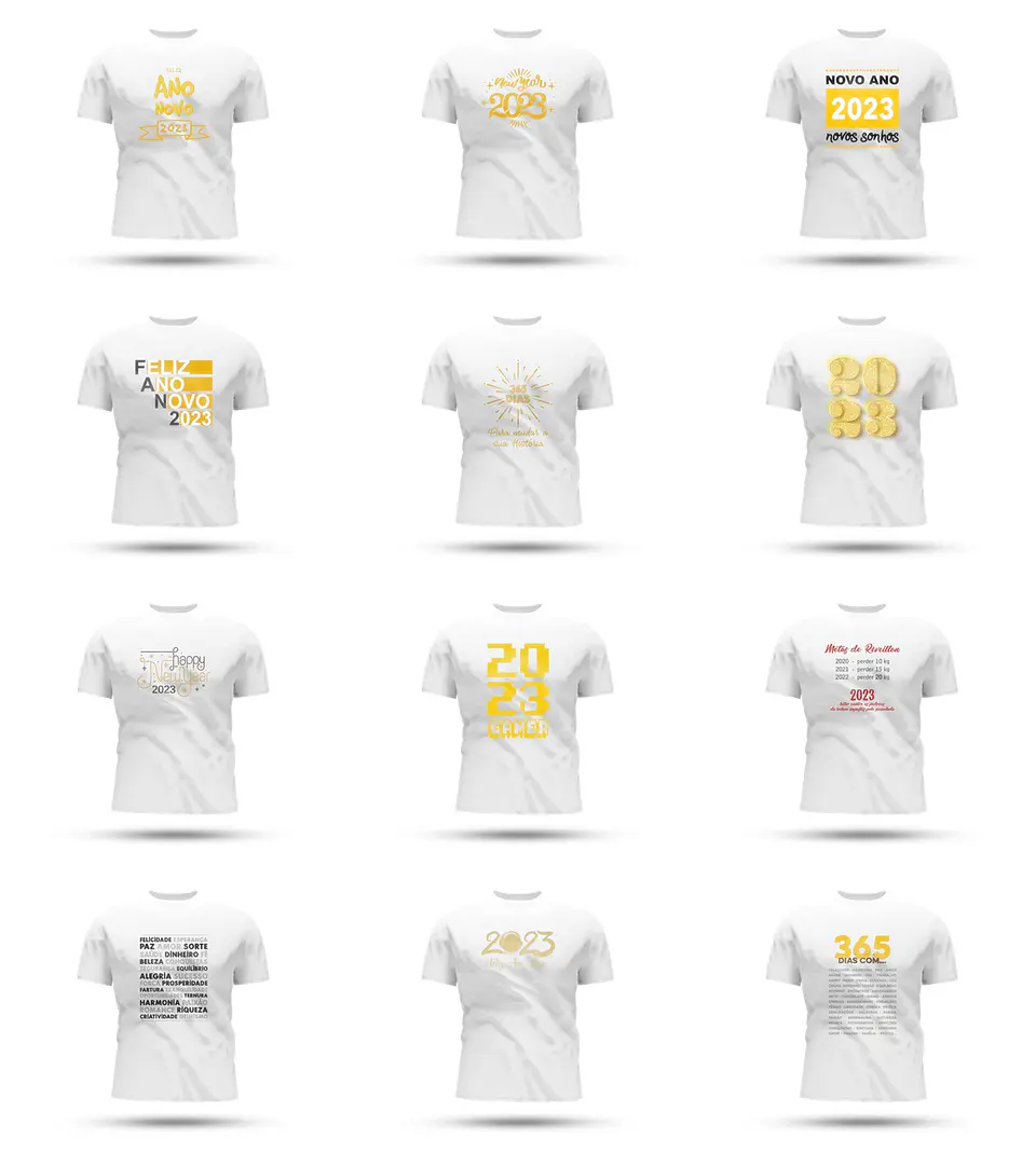 236 Artes Camisa Ano Novo 2023 Sublimação em Corel Draw + Jpg   8