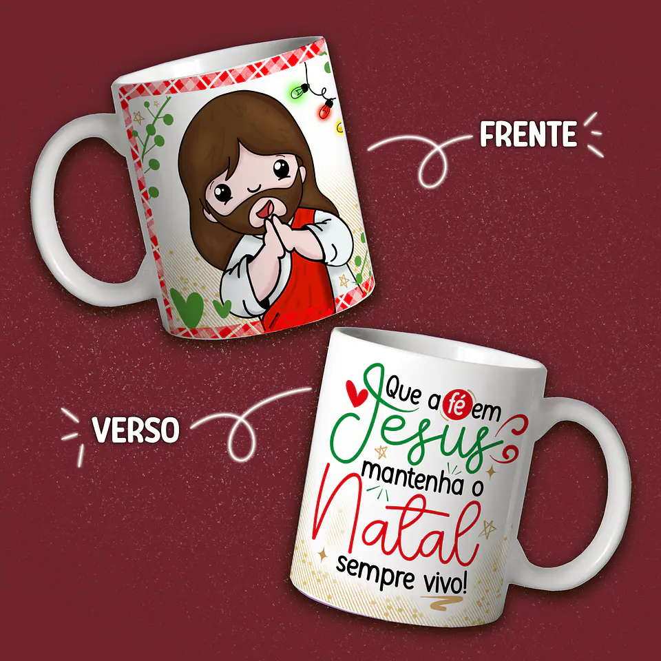 10 Artes Caneca Natal Cut  Arquivos Em Pdf Editável 10