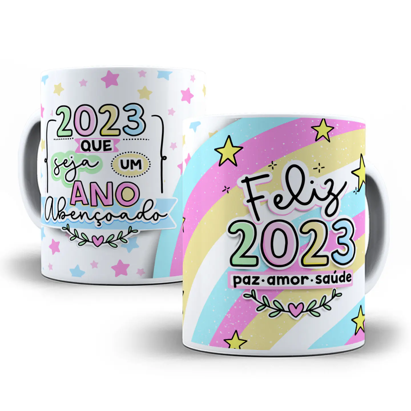 28 Artes Caneca Flork Ano Novo Sublimação Arquivos Png 5