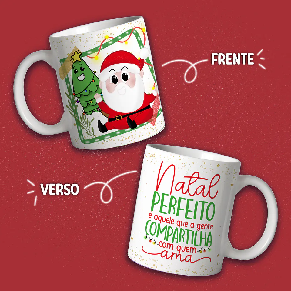 10 Artes Caneca Natal Cut  Arquivos Em Pdf Editável 11