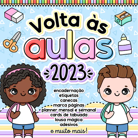 Kit Digital Volta as Aulas Encadernação Etiquetas 2023 