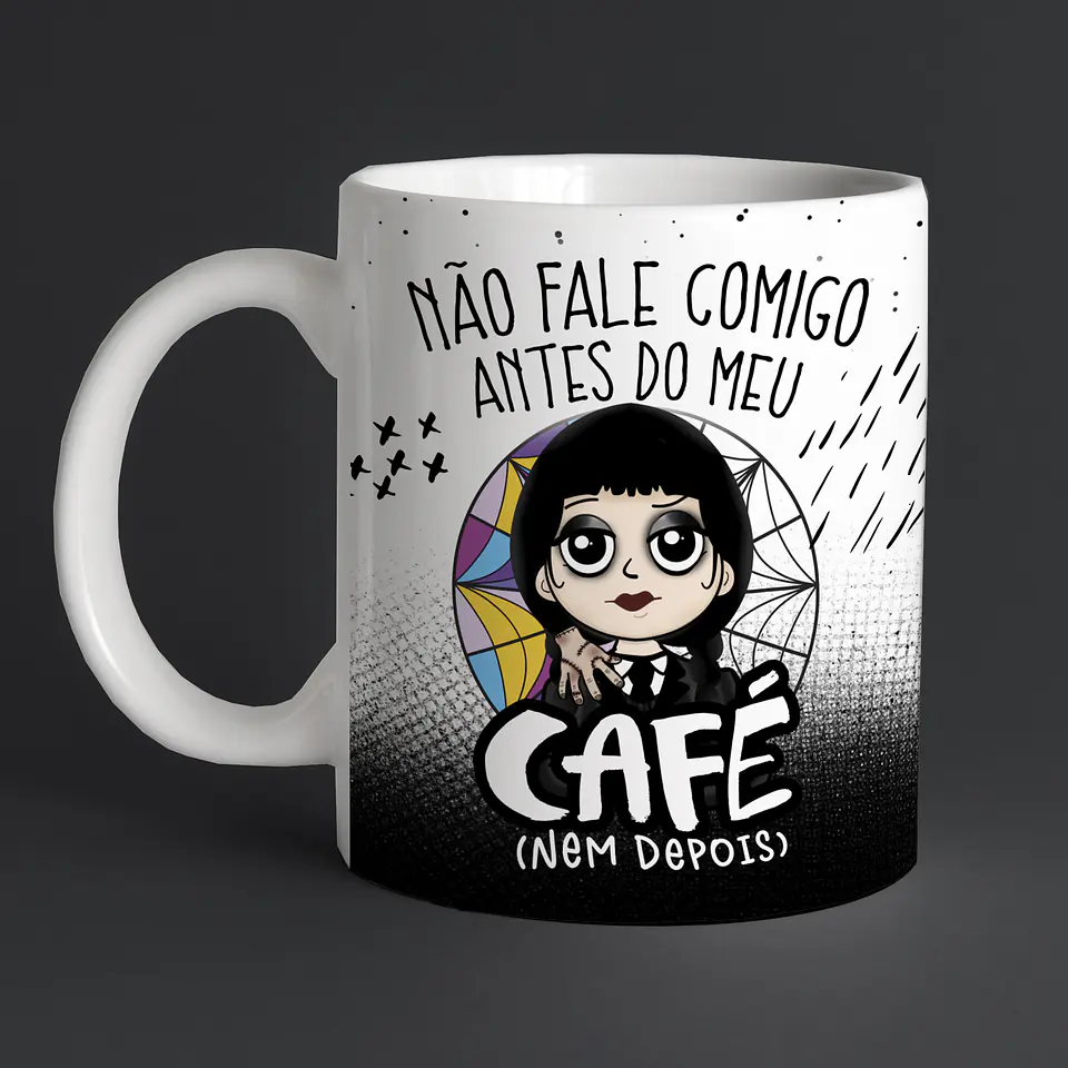 32 Artes Caneca e Camisa Wandinha Jenna Ortega em Corel Draw + Jpg  3