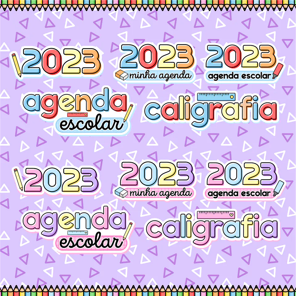 Kit Digital Volta as Aulas Encadernação Etiquetas 2023  5