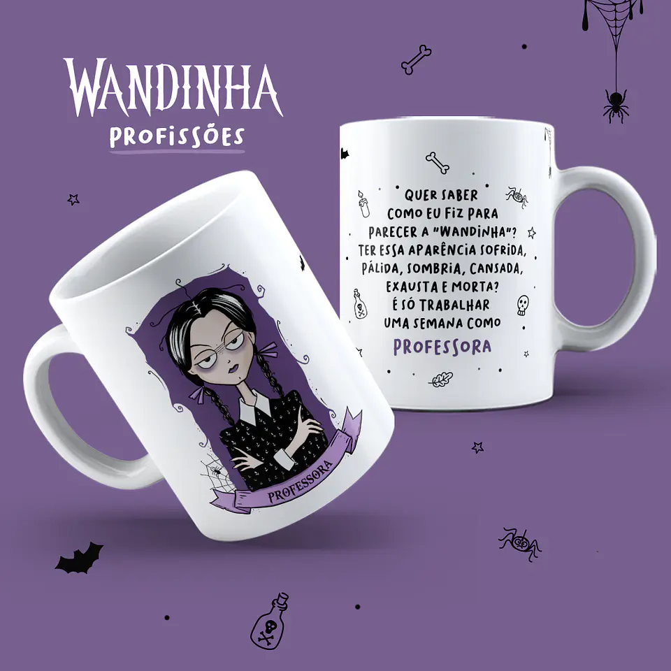 45 Artes Caneca Wandinha Jenna Ortega Profissões em Jpg  7