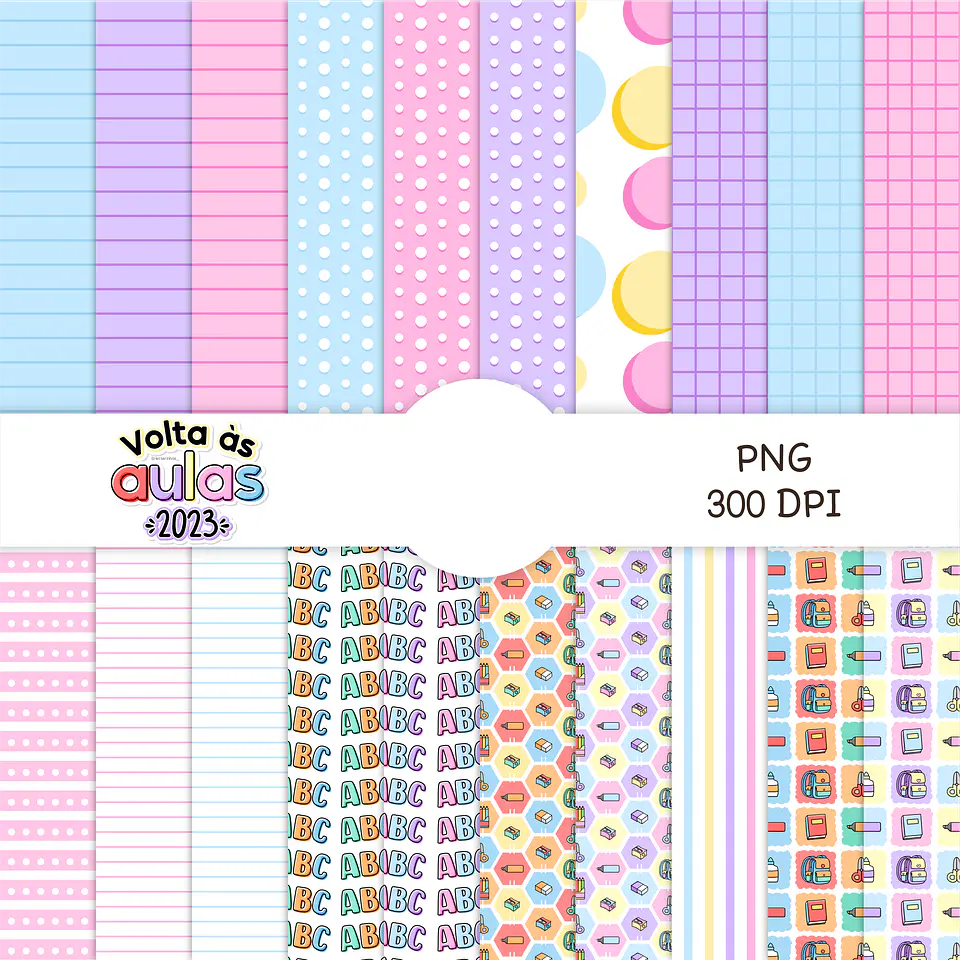 Kit Digital Volta as Aulas Encadernação Etiquetas 2023  9