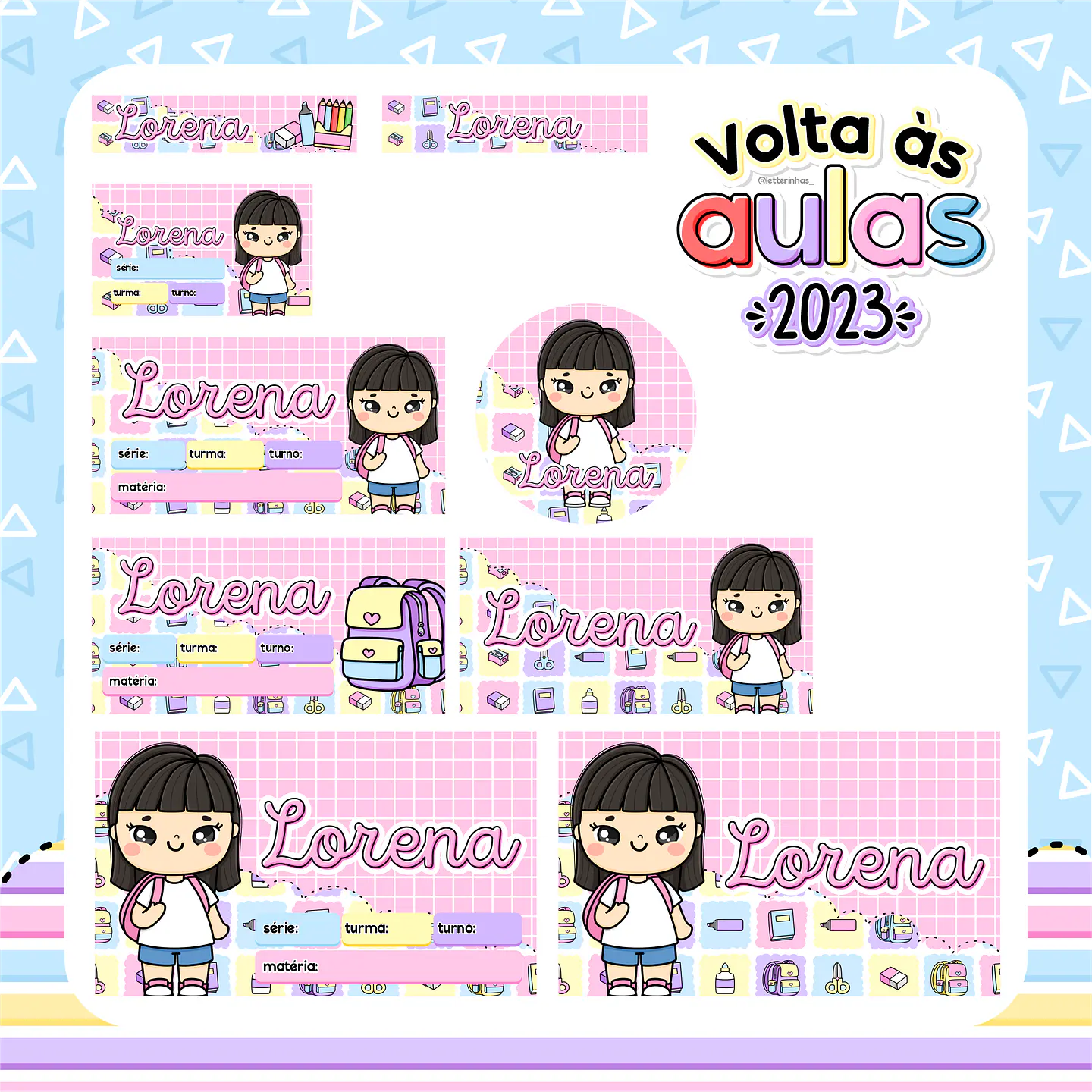 Kit Digital Volta as Aulas Encadernação Etiquetas 2023  11