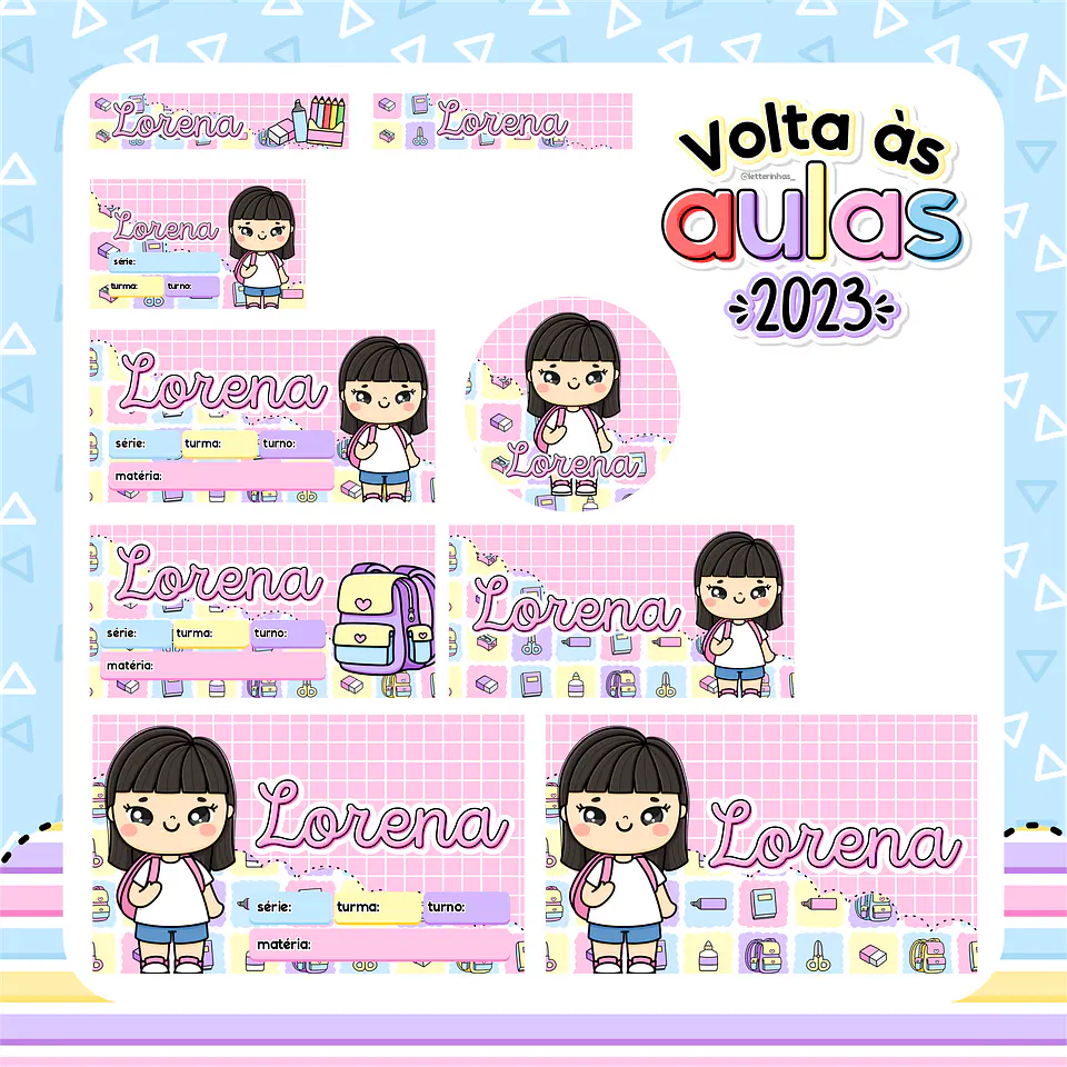 Kit Digital Volta as Aulas Encadernação Etiquetas 2023  11