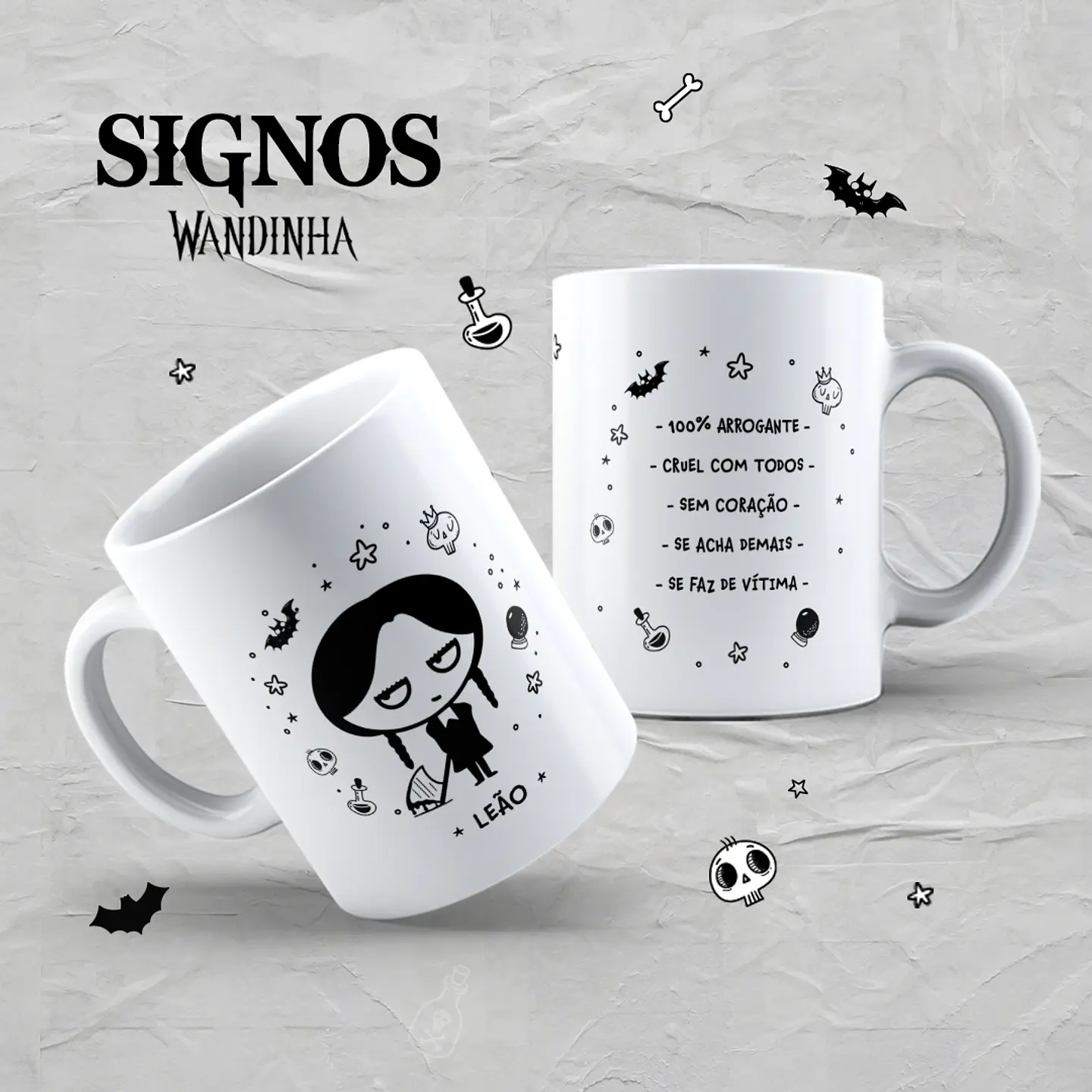 24 Artes Caneca Signos Wandinha Jenna Ortega em Jpg 2