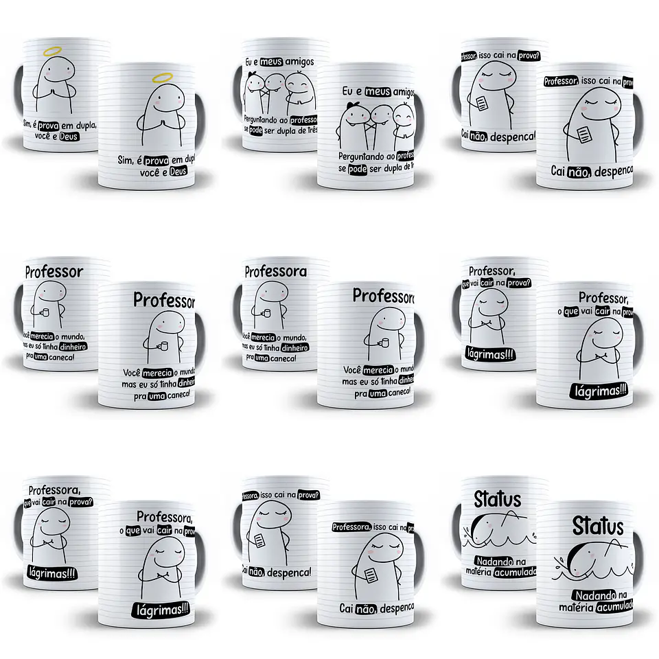 30 Artes Caneca Dia dos Professores Flork em Png 2
