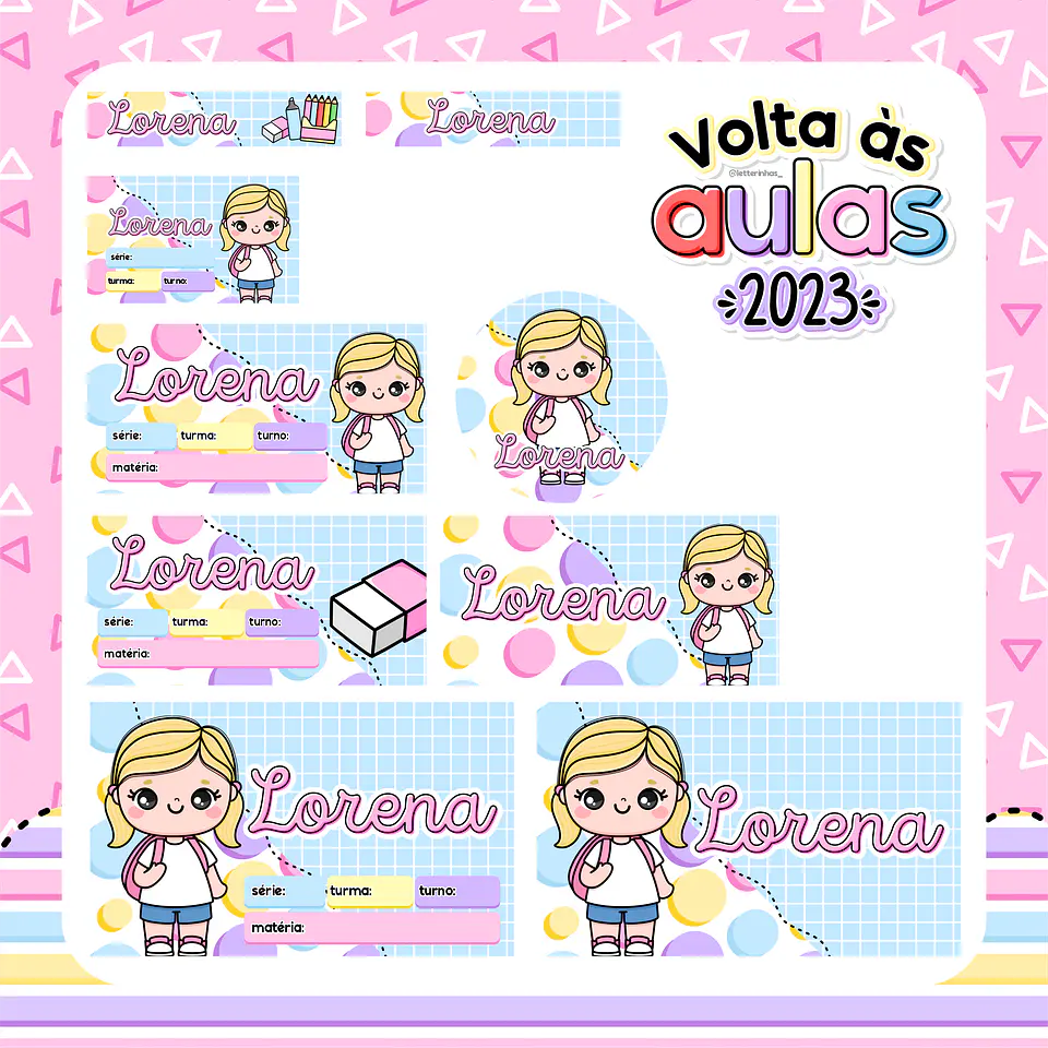 Kit Digital Volta as Aulas Encadernação Etiquetas 2023  13