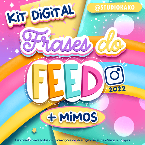Kit Digital Frases do Feed em Png
