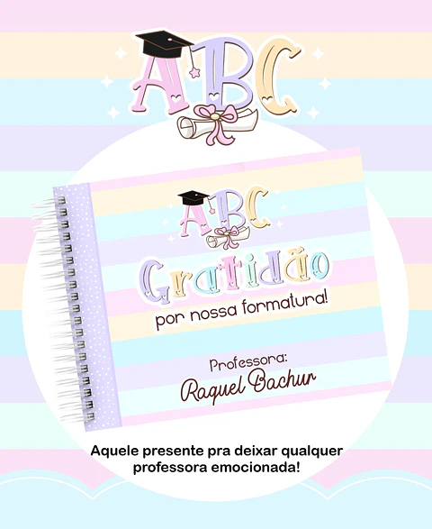 Kit Digital Formatura ABC Menino e Menina  em Png