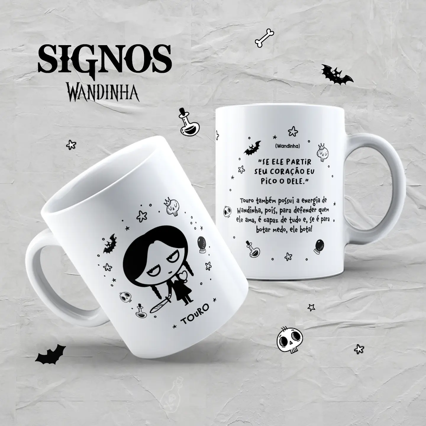 24 Artes Caneca Signos Wandinha Jenna Ortega em Jpg 5
