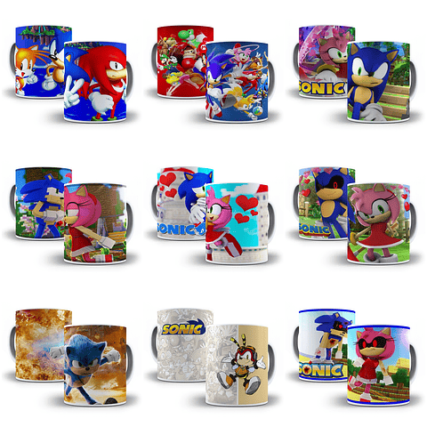 61 Artes Caneca Sonic em Jpg