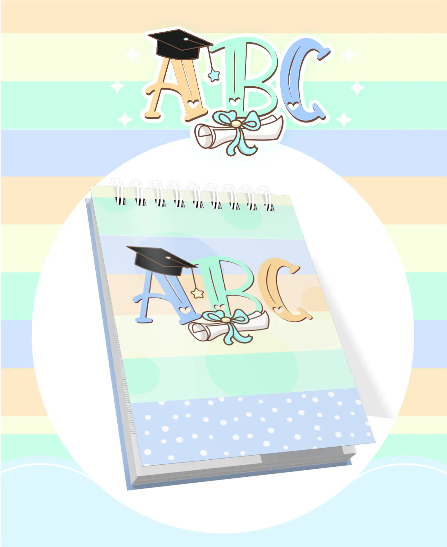 Kit Digital Formatura ABC Menino e Menina  em Png 2