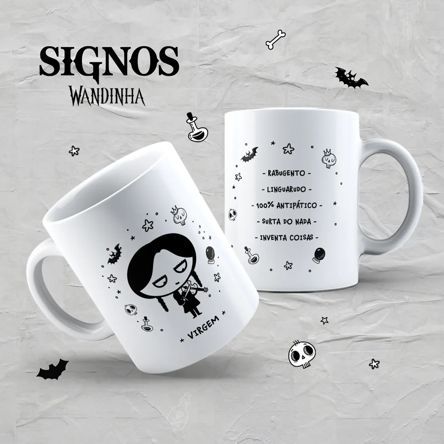 24 Artes Caneca Signos Wandinha Jenna Ortega em Jpg 6