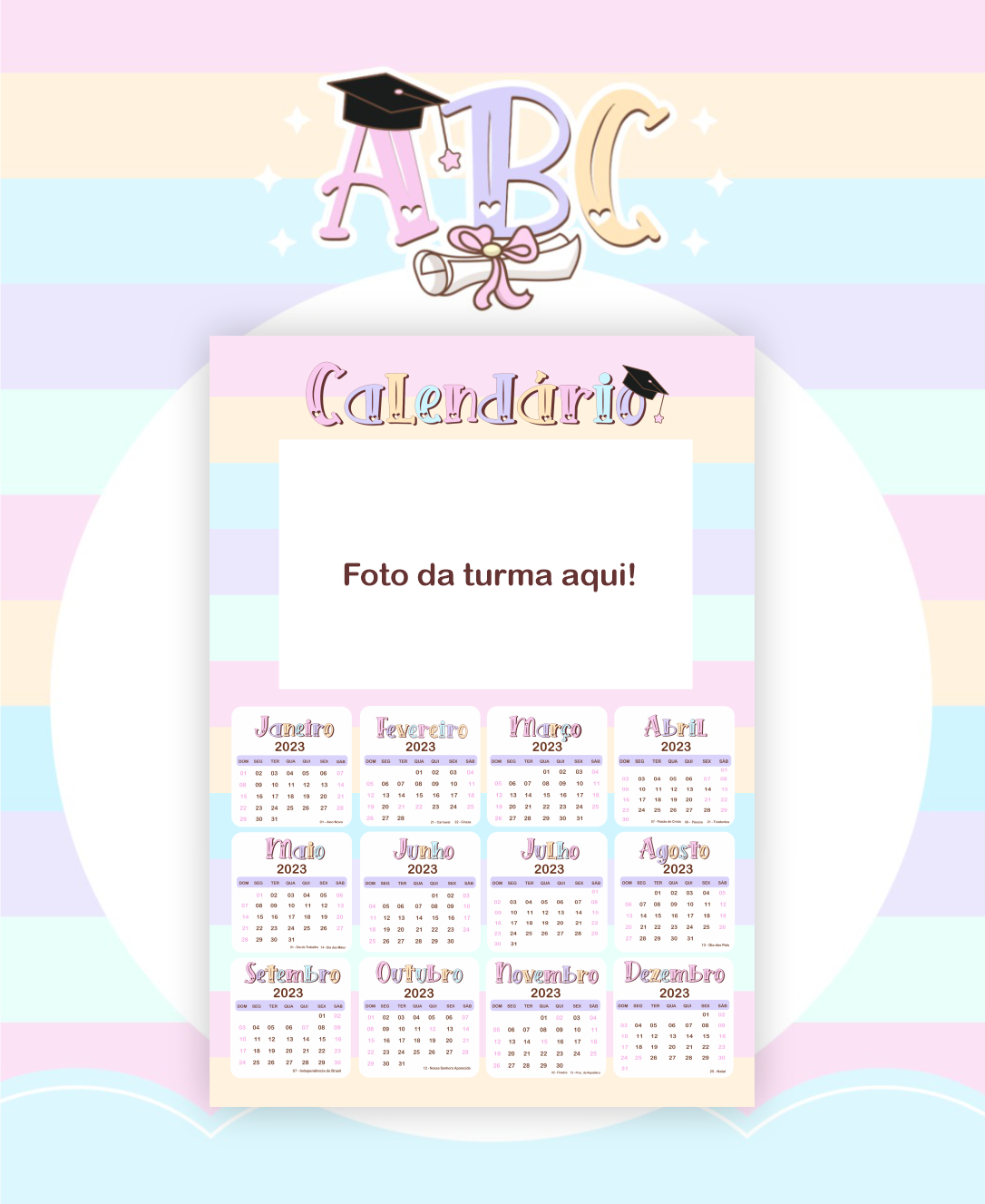 Kit Digital Formatura ABC Menino e Menina  em Png 3