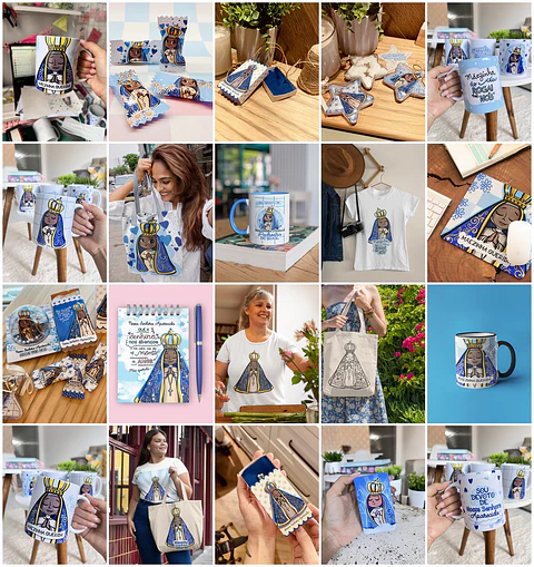 Kit Digital Nossa Senhora Aparecida em Png