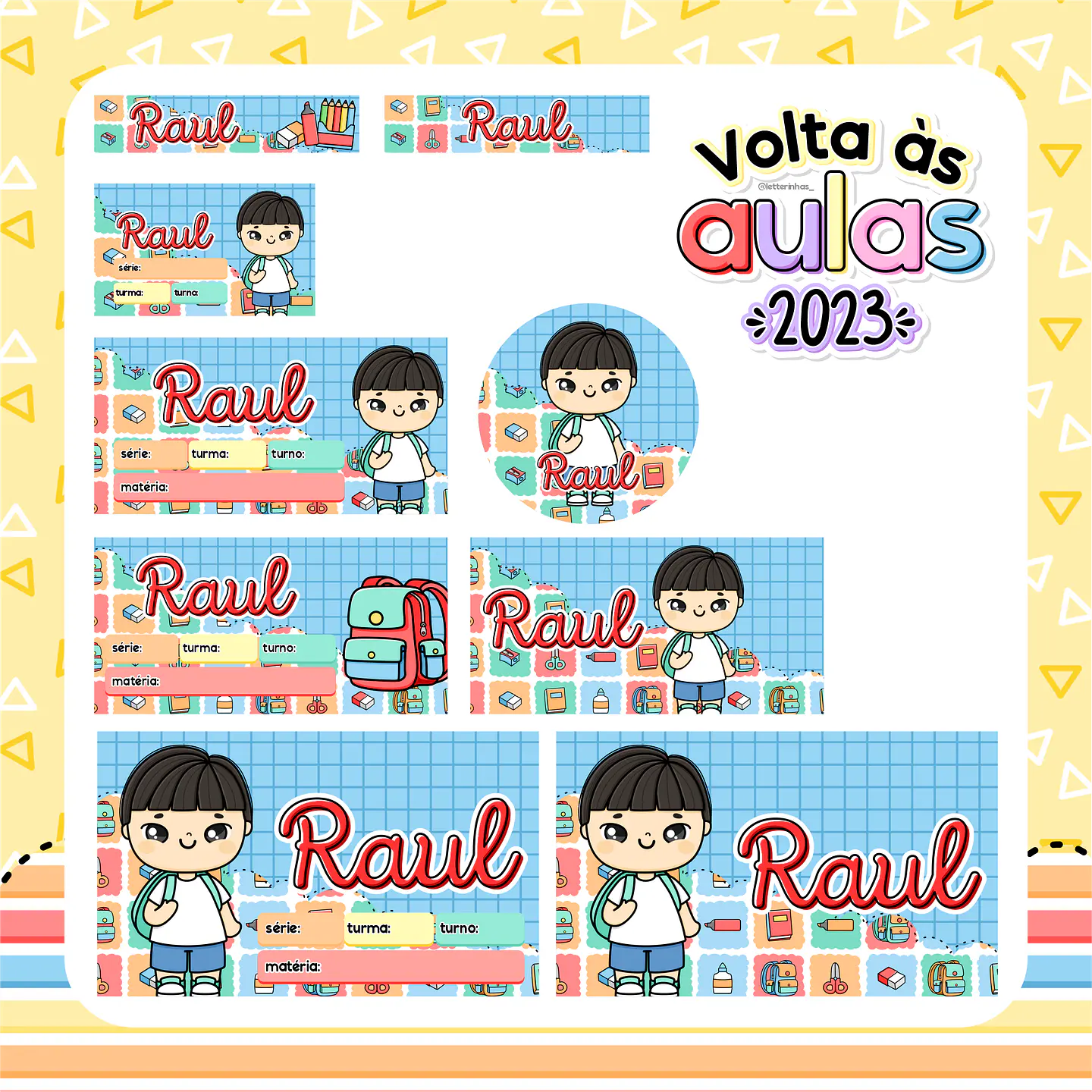 Kit Digital Volta as Aulas Encadernação Etiquetas 2023  17