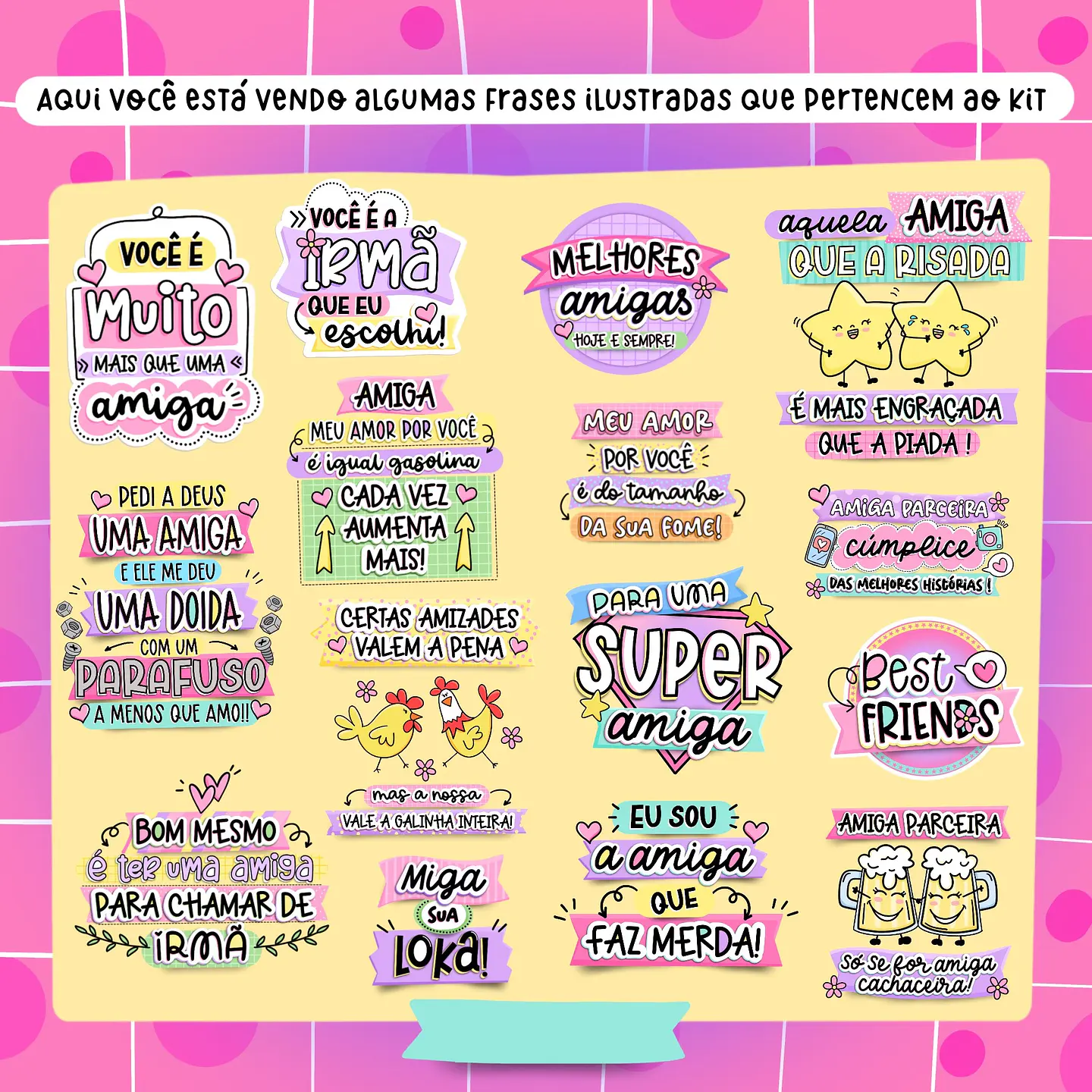 Kit Digital Amizade em Png 3