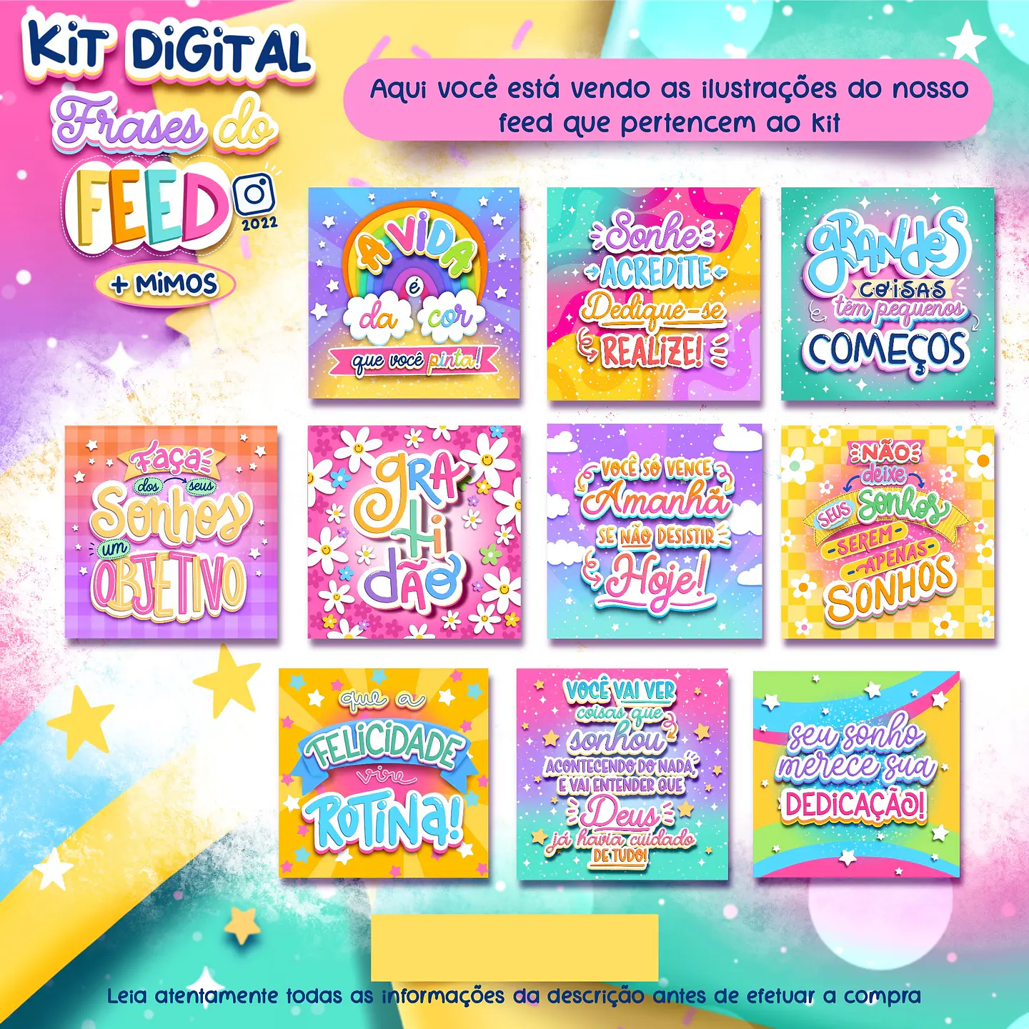 Kit Digital Frases do Feed em Png 4