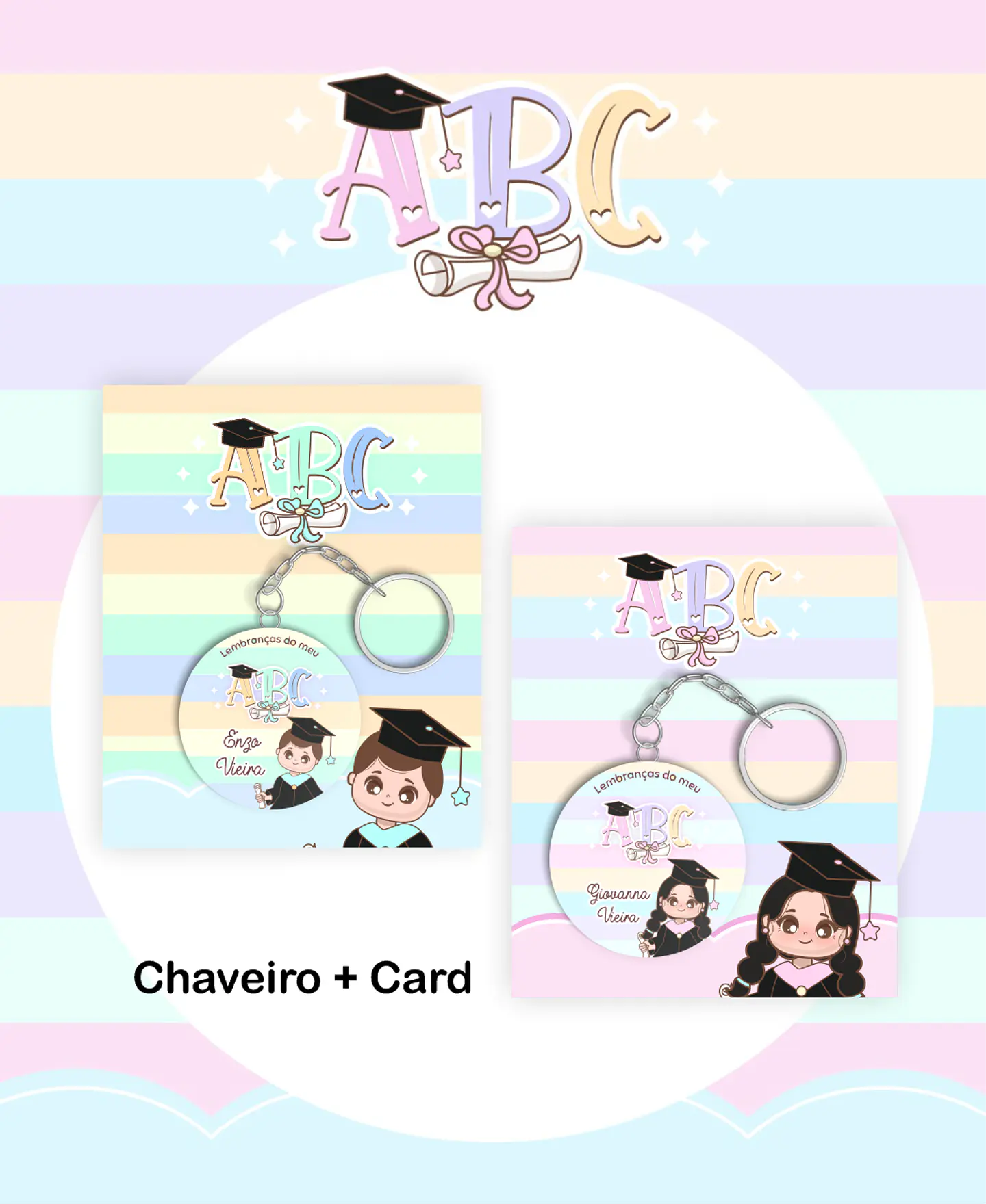Kit Digital Formatura ABC Menino e Menina  em Png 6