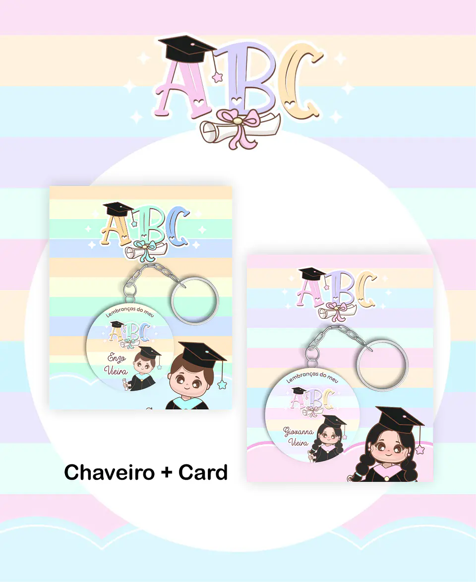 Kit Digital Formatura ABC Menino e Menina  em Png 6