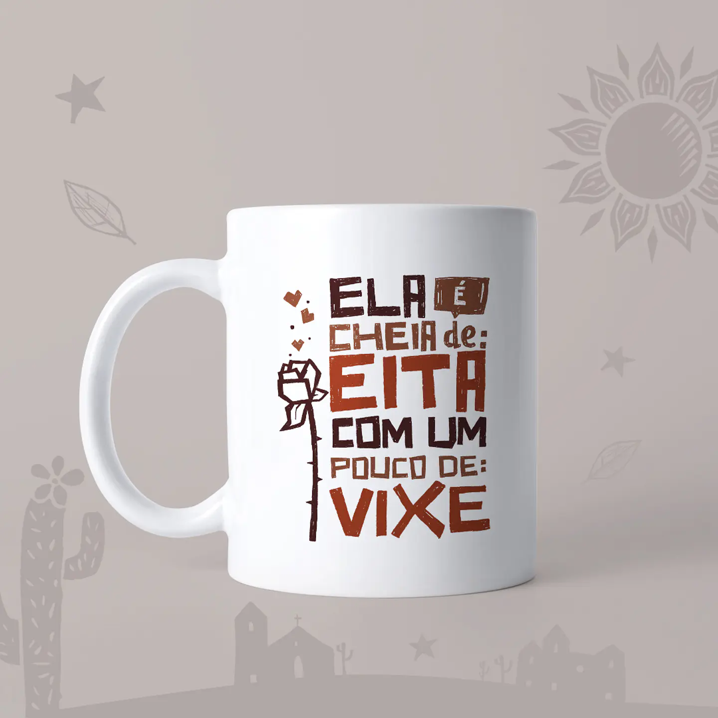 Artes para Caneca Mulheres Xilogravura em Jpg 3