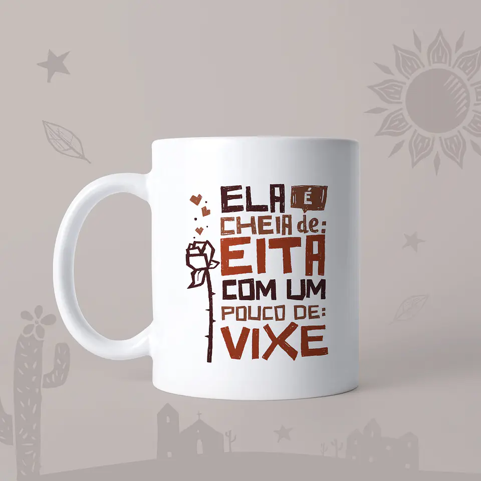 Artes para Caneca Mulheres Xilogravura em Jpg 3