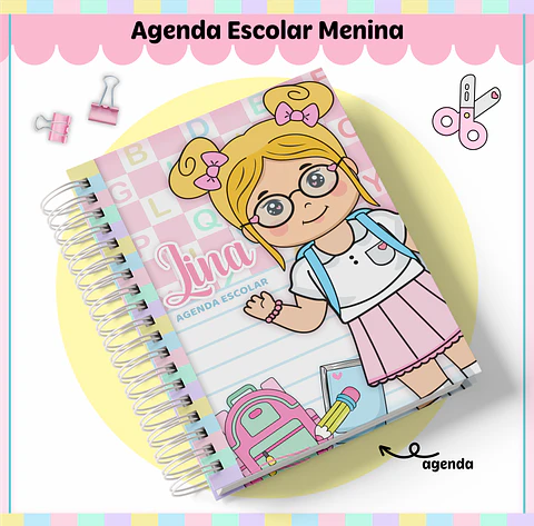 Kit Escolar Caderno Aluninhas 2023 em Pdf e Png
