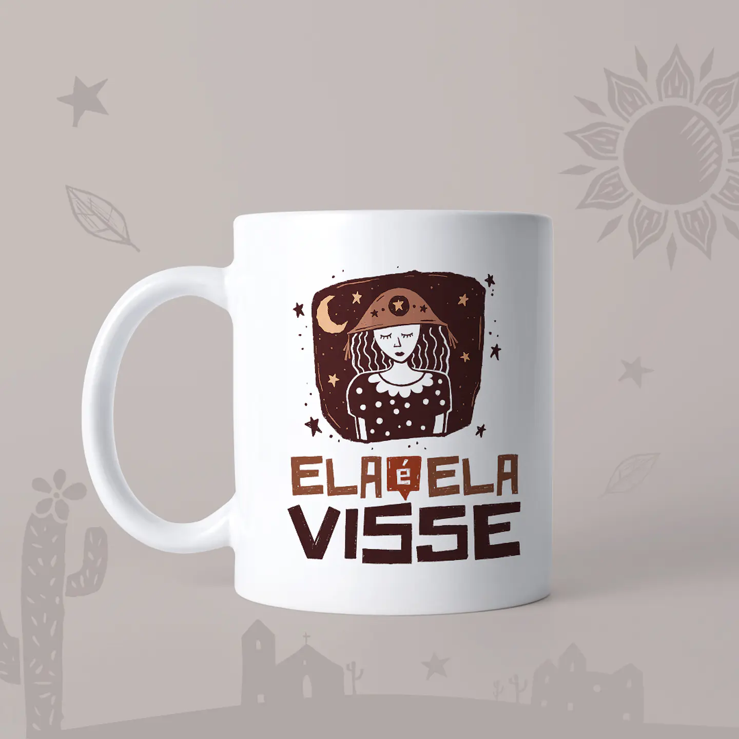 Artes para Caneca Mulheres Xilogravura em Jpg 5