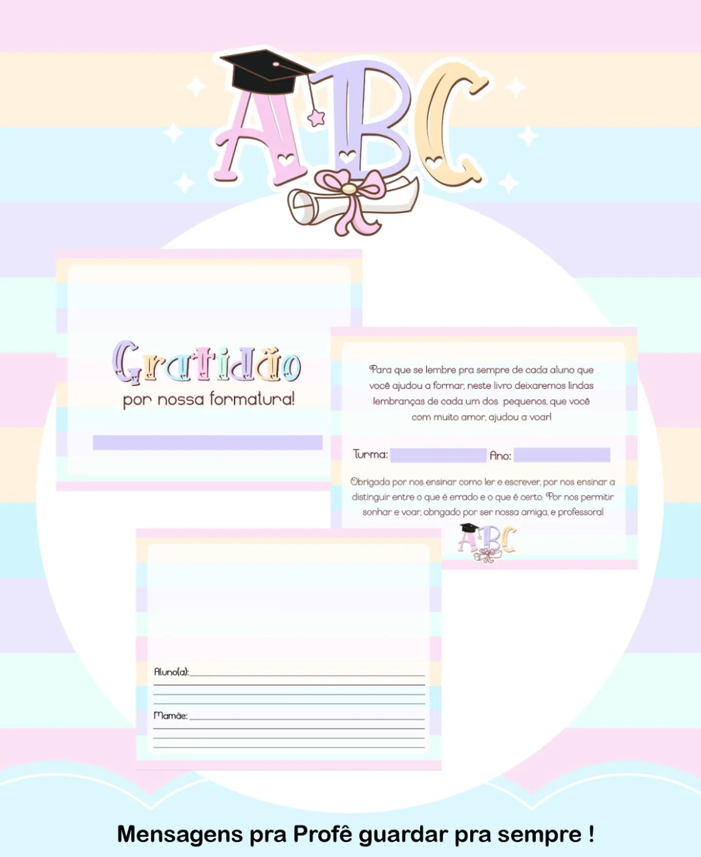 Kit Digital Formatura ABC Menino e Menina  em Png 10