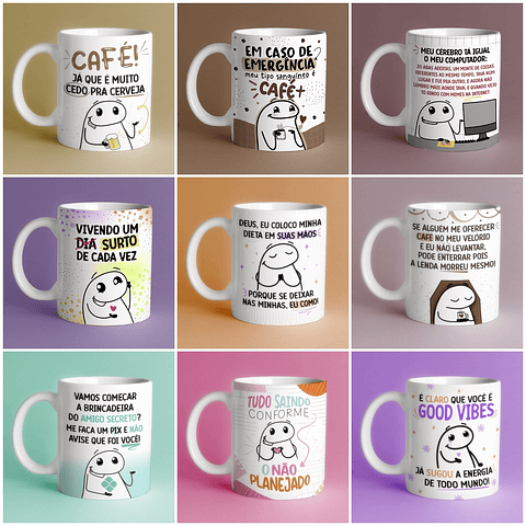 20 Artes para Caneca Flork Feed Arquivo Jpg