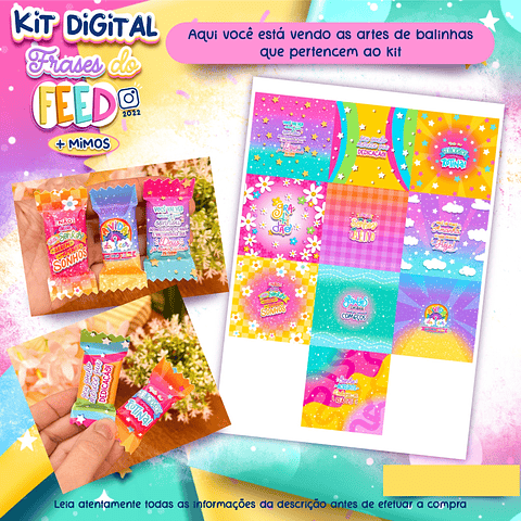 Kit Digital Frases do Feed em Png