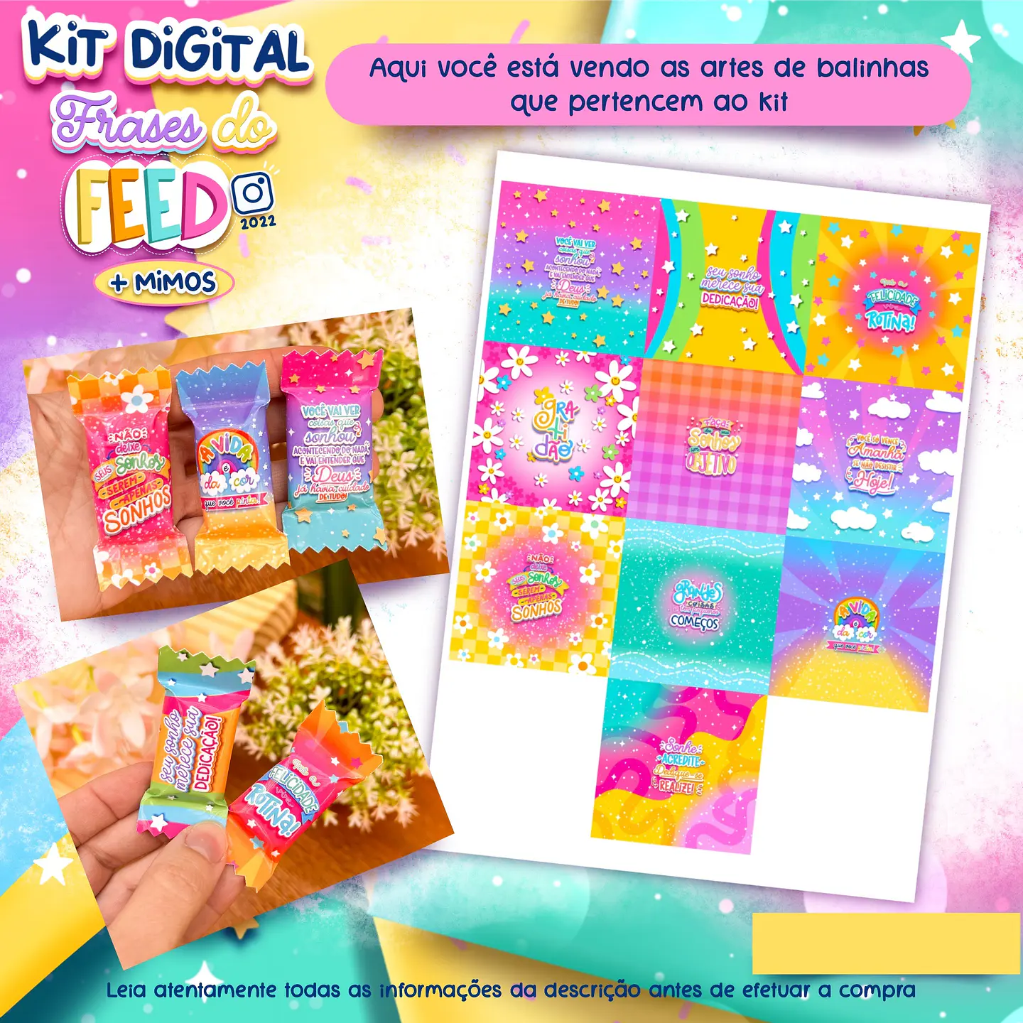 Kit Digital Frases do Feed em Png 10