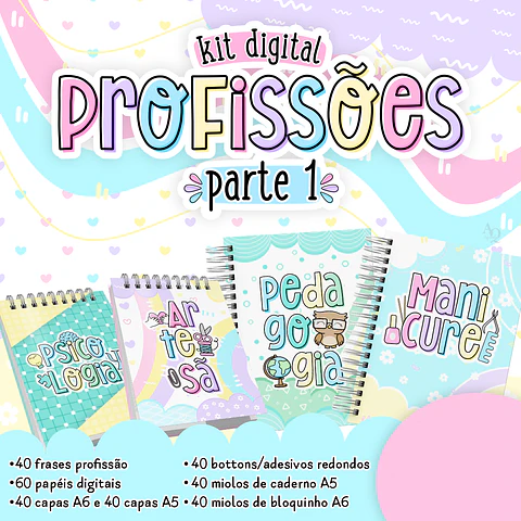 Kit Digital Profissões Parte 1 em Png 