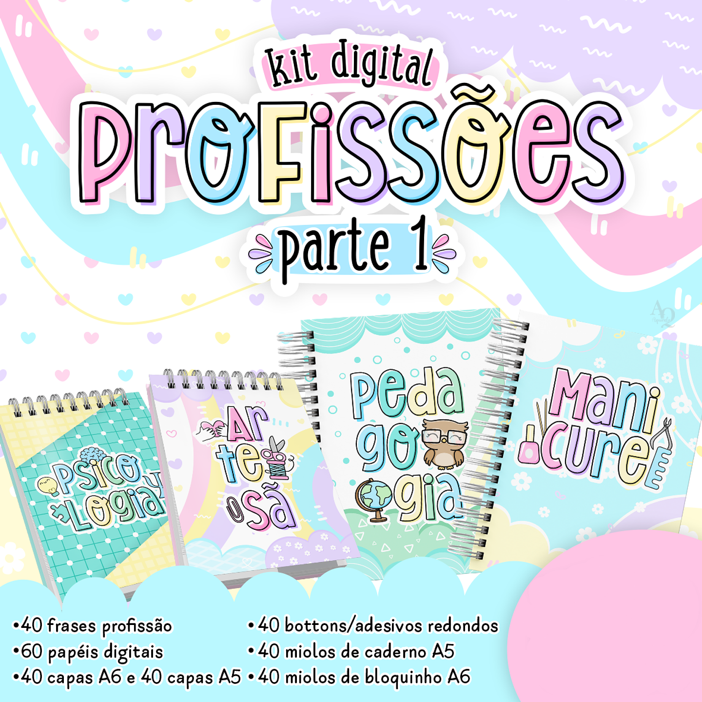 Kit Digital Profissões Parte 1 em Png  1