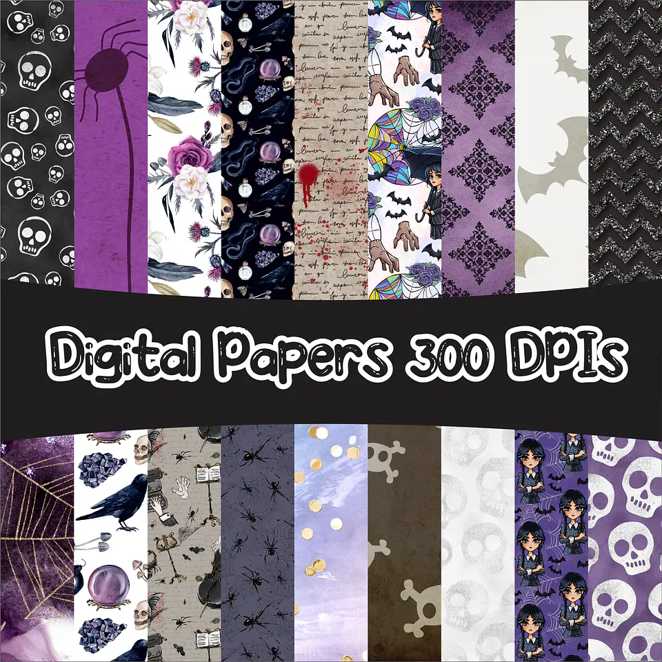 Kit Digital Wandinha Jenna Ortega Novo Arquivo Png  2