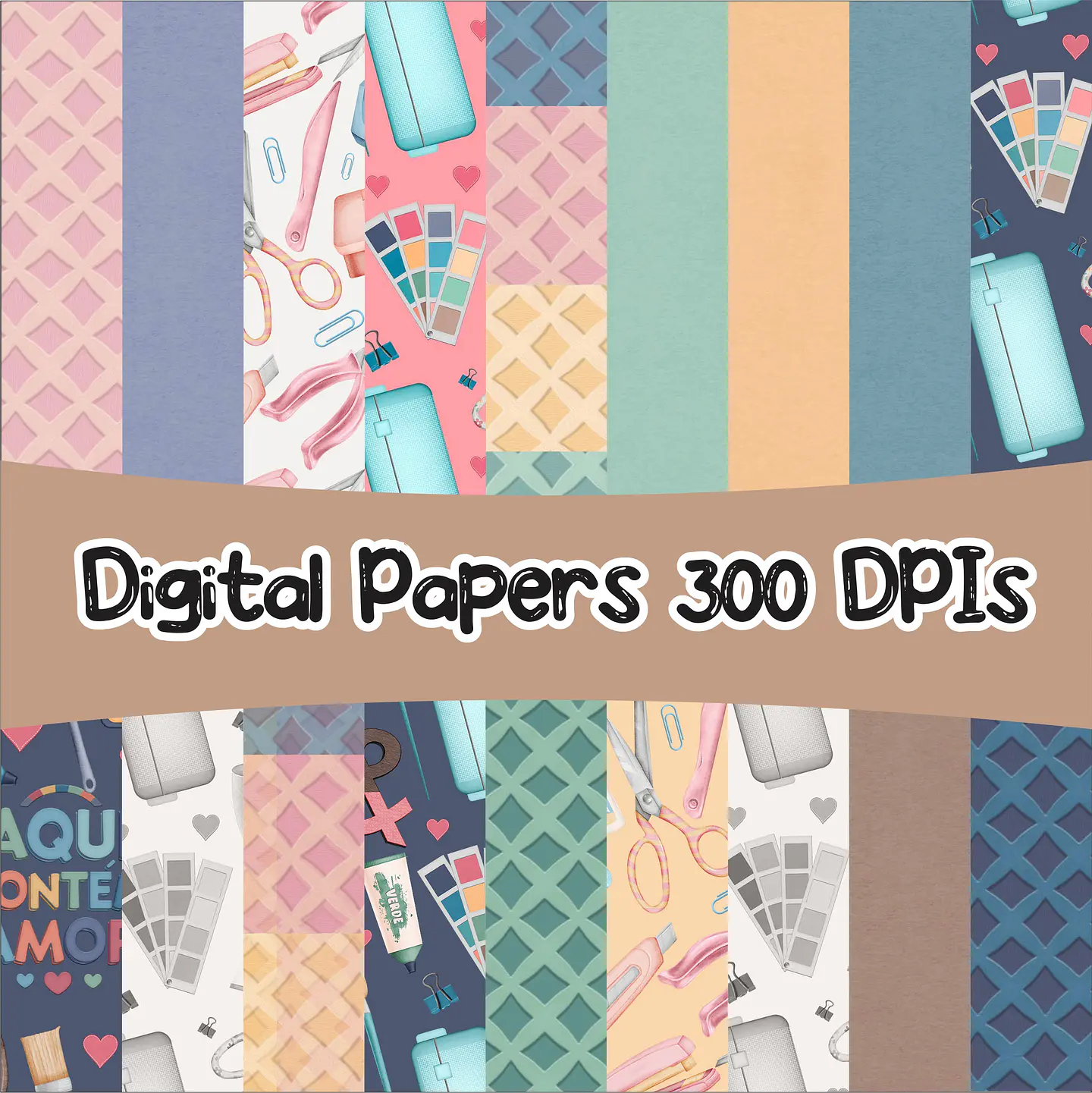 Kit Digital Papelaria Completo em Png 2