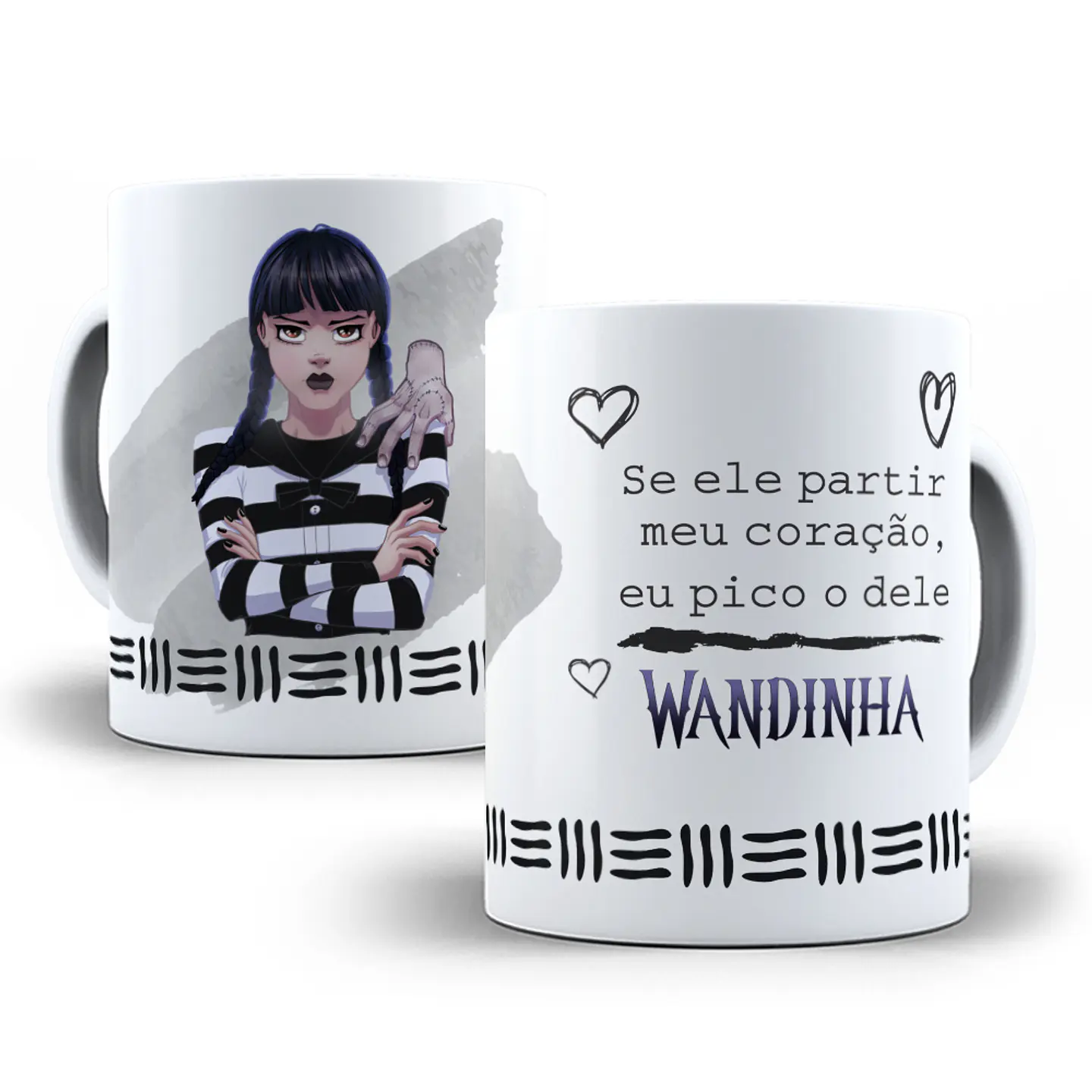 22 Artes Caneca Wandinha Jenna Ortega em Corel Draw + Jpg  5