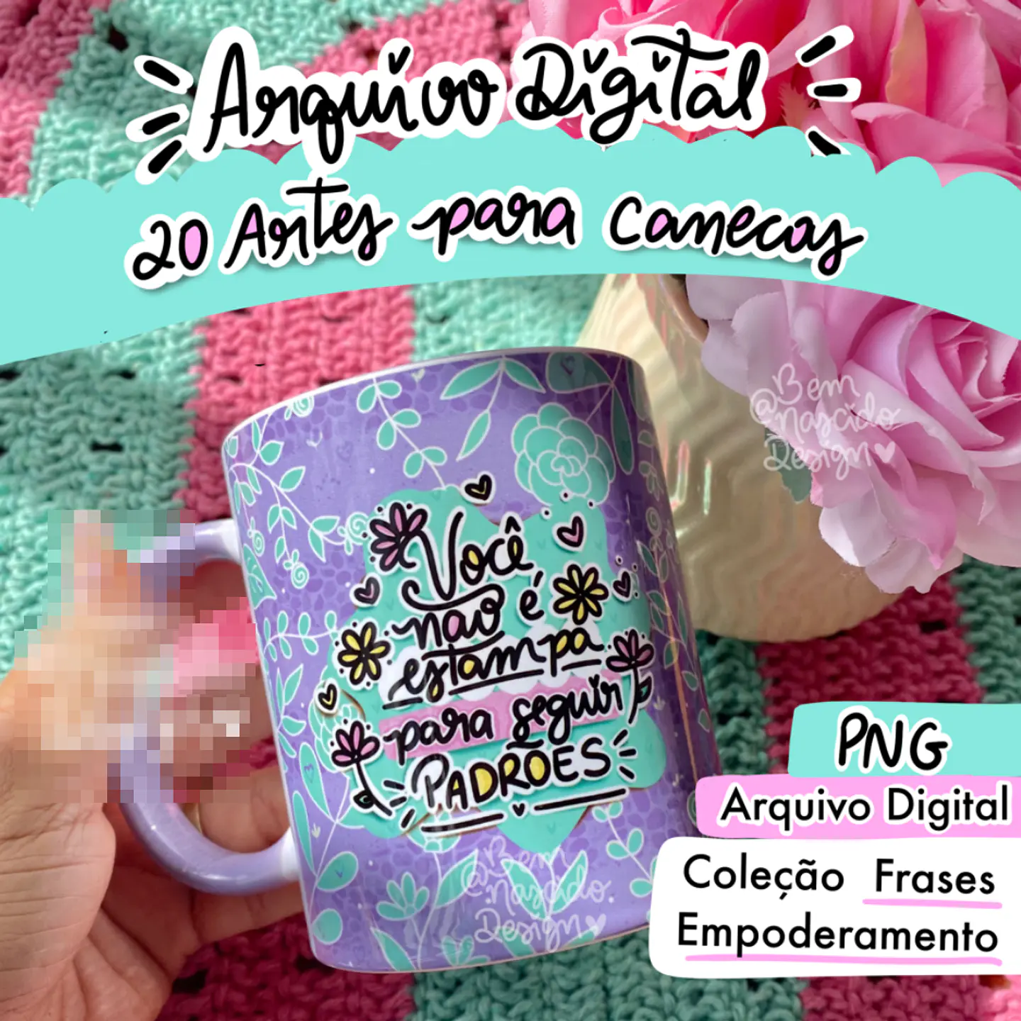 Arte para Capa Agenda e Caneca Frases Empoderadas em Jpg 1