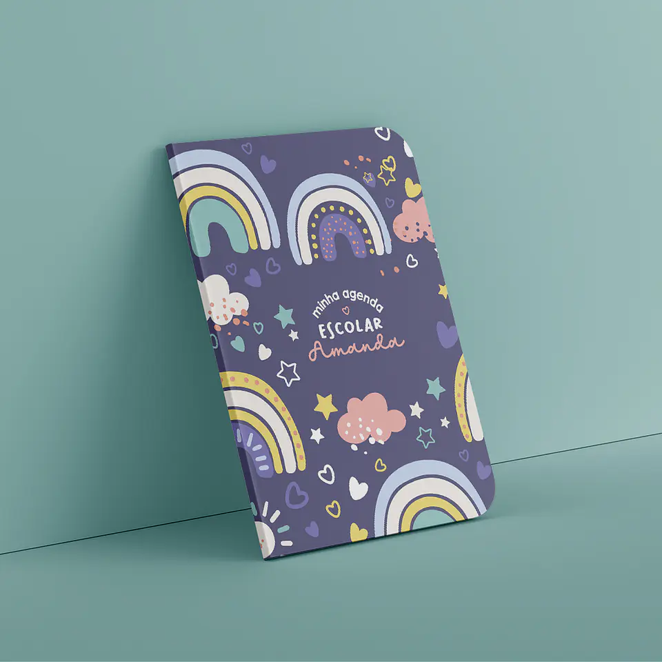 Arte para Capa Agendas Escolares em Jpg + Pdf 4